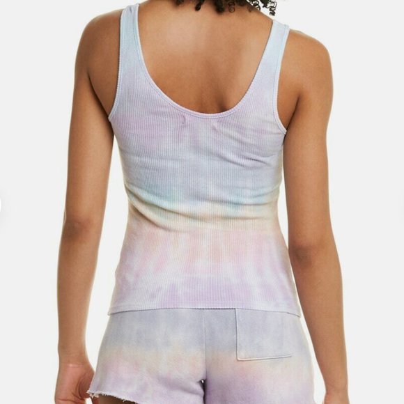 n:Philanthropy Multi-Pastel Tie Dye Ribbed Tank Top - Picture 2 of 6